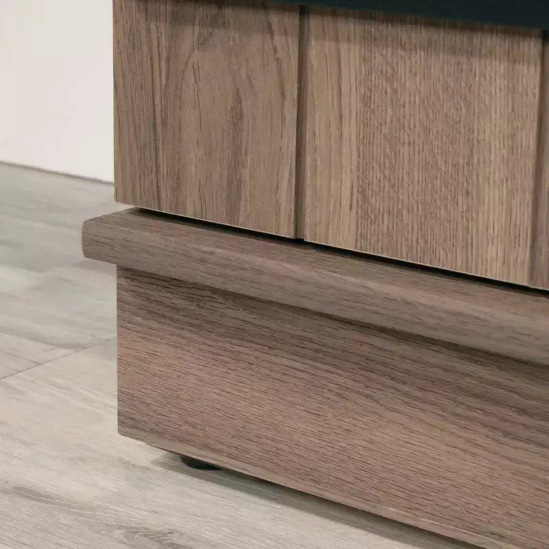 Mobiletto da magazzino in stile rustico a 2 ante, rovere sale, ripiani regolabili laminati, struttura in MDF