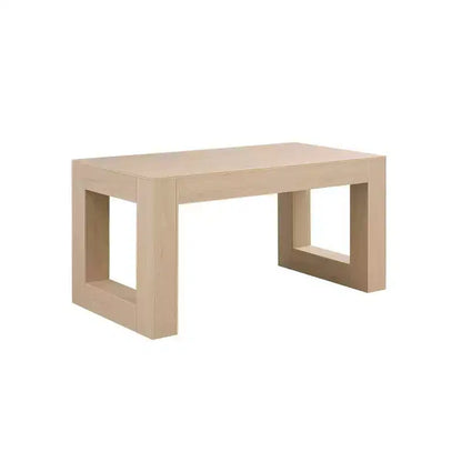 Tavolo da pranzo rettangolare da 160 cm con base massiccia, rovere naturale, 4-6 posti