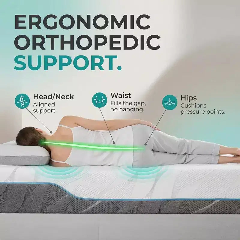 Materasso in memory foam reversibile a doppia faccia, da media a extra rigidità, CertiPUR-US, senza fibra di vetro