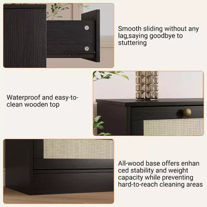 Cassettiera in legno a 12 cassetti e porta TV per televisori fino a 65", larghezza 61", mobile contenitore moderno per camera da letto