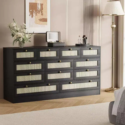 COZONY 12-Drawer Wood Dresser for Bedroom, 61 Wide Wooden Chest of Drawers, Modern Dresser & TV Stand for 65 TV for Living Room or Hallway