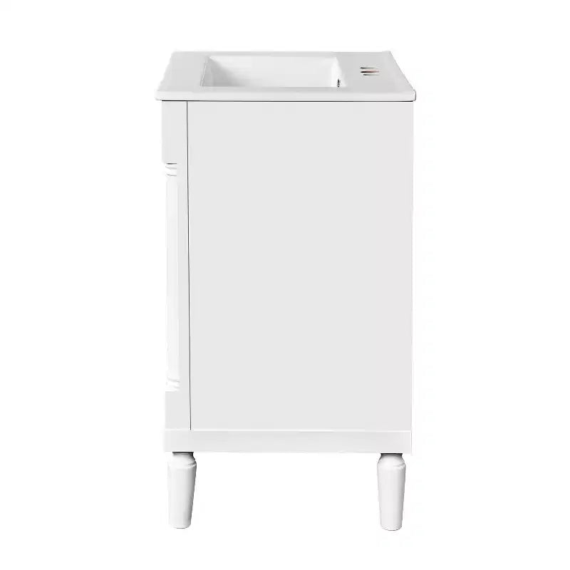 Mobile bagno da 60 cm con lavabo, armadietto da bagno con 2 ripiani, mobile da bagno in legno autoportante