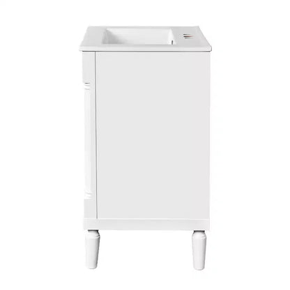 Mobile bagno da 60 cm con lavabo, armadietto da bagno con 2 ripiani, mobile da bagno in legno autoportante