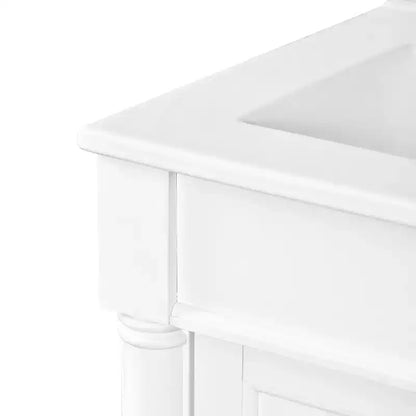 Mobile bagno da 60 cm con lavabo, armadietto da bagno con 2 ripiani, mobile da bagno in legno autoportante