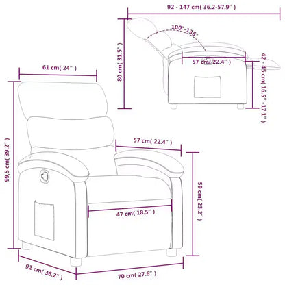 Poltrona reclinabile regolabile, poltrona reclinabile in similpelle per home theater