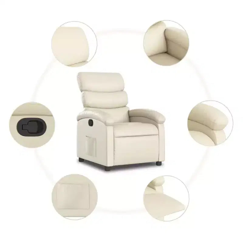 Poltrona reclinabile regolabile, poltrona reclinabile in similpelle per home theater