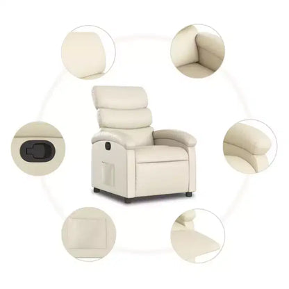 Poltrona reclinabile regolabile, poltrona reclinabile in similpelle per home theater