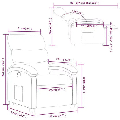 Poltrona reclinabile regolabile, poltrona reclinabile in similpelle per home theater