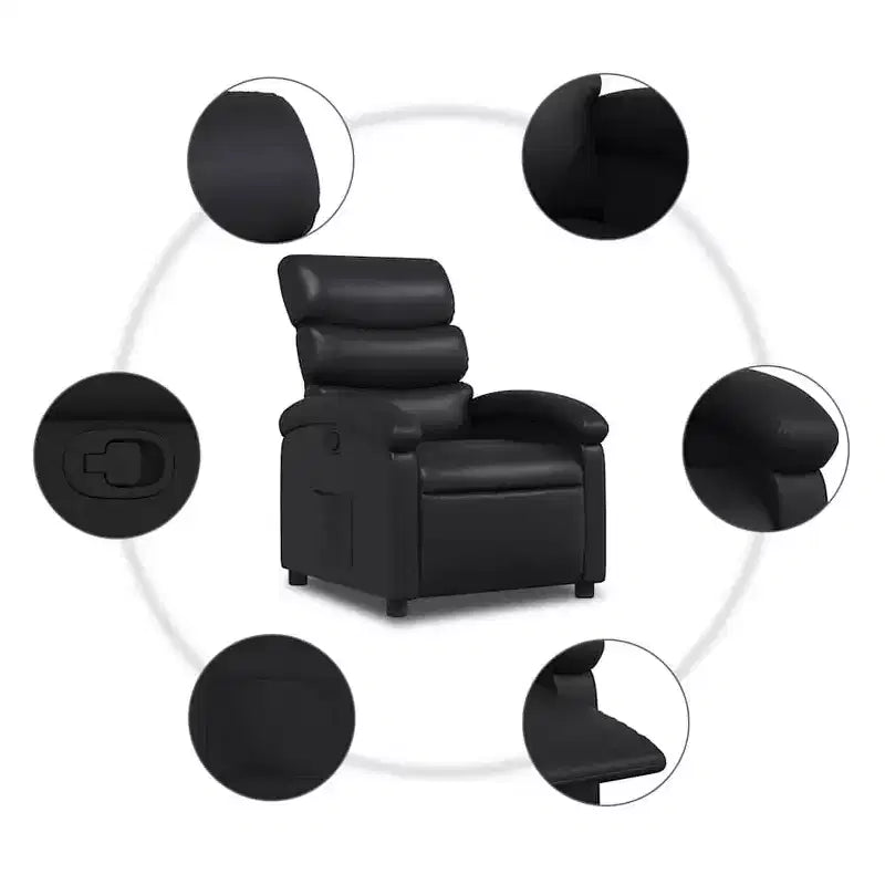 Poltrona reclinabile regolabile, poltrona reclinabile in similpelle per home theater