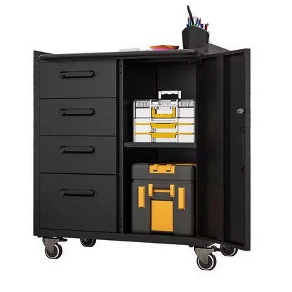 VIYET 35H Heavy-Duty Steel Tool Cabinet with Wheels - Categorized Drawers + Lockable Storage (Adjustable Shelf), Garage/Home/Office/Workshop