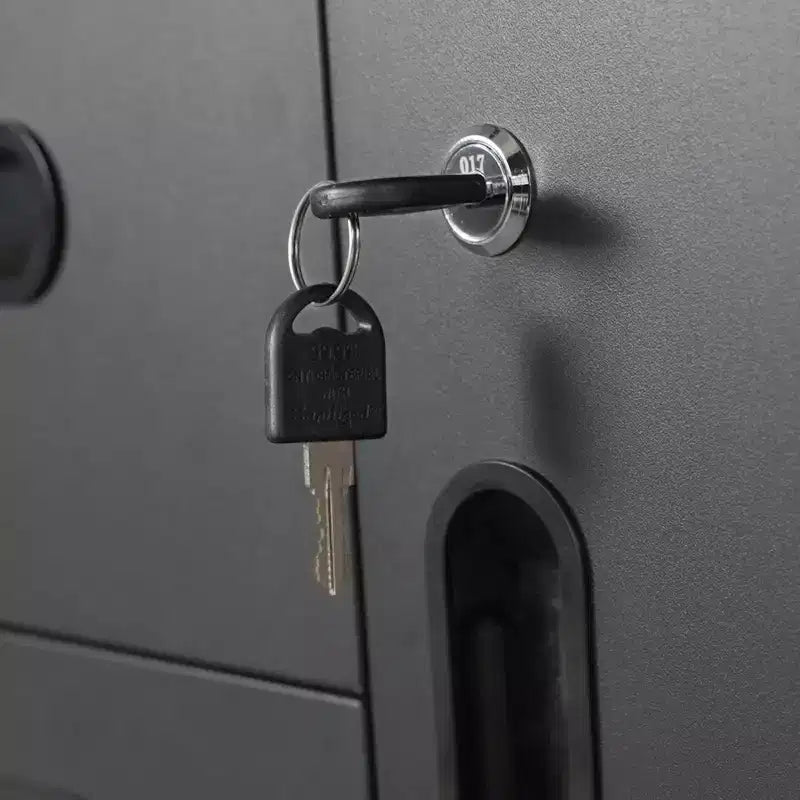 Cassetta degli attrezzi in acciaio resistente da 35" con ruote, cassetti bloccabili e ripiano regolabile, per garage/ufficio