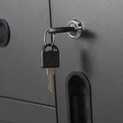 Cassetta degli attrezzi in acciaio resistente da 35" con ruote, cassetti bloccabili e ripiano regolabile, per garage/ufficio