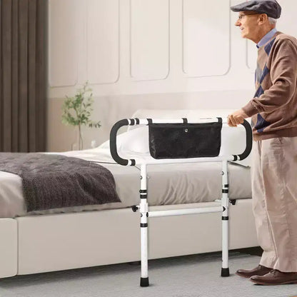 Sponde per letto pieghevoli per anziani, regolabili a 180°, portata 200 kg, bianche