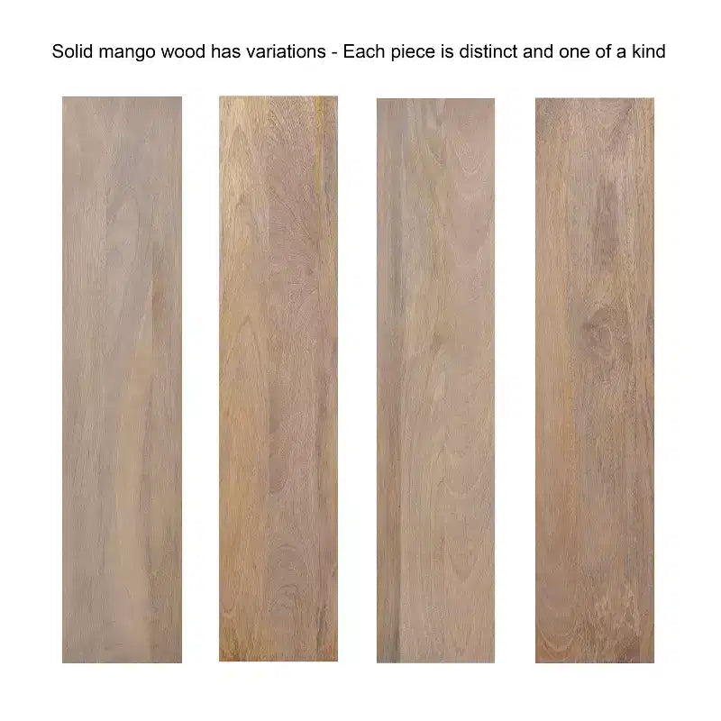 Tavolino da caffè rettangolare in legno, 117x56x43 cm, finitura naturale