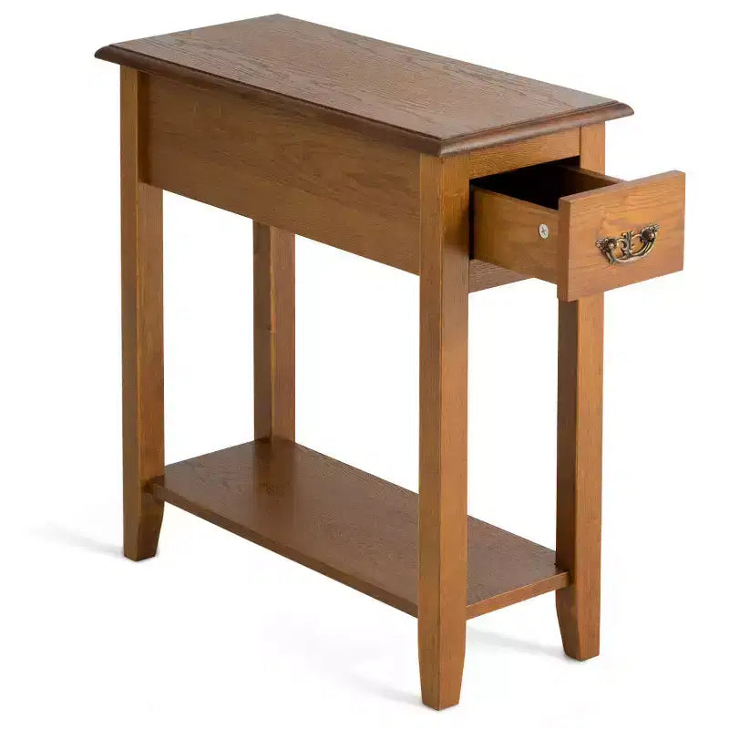 Comodino/Tavolino stretto con cassetto per letto o divano