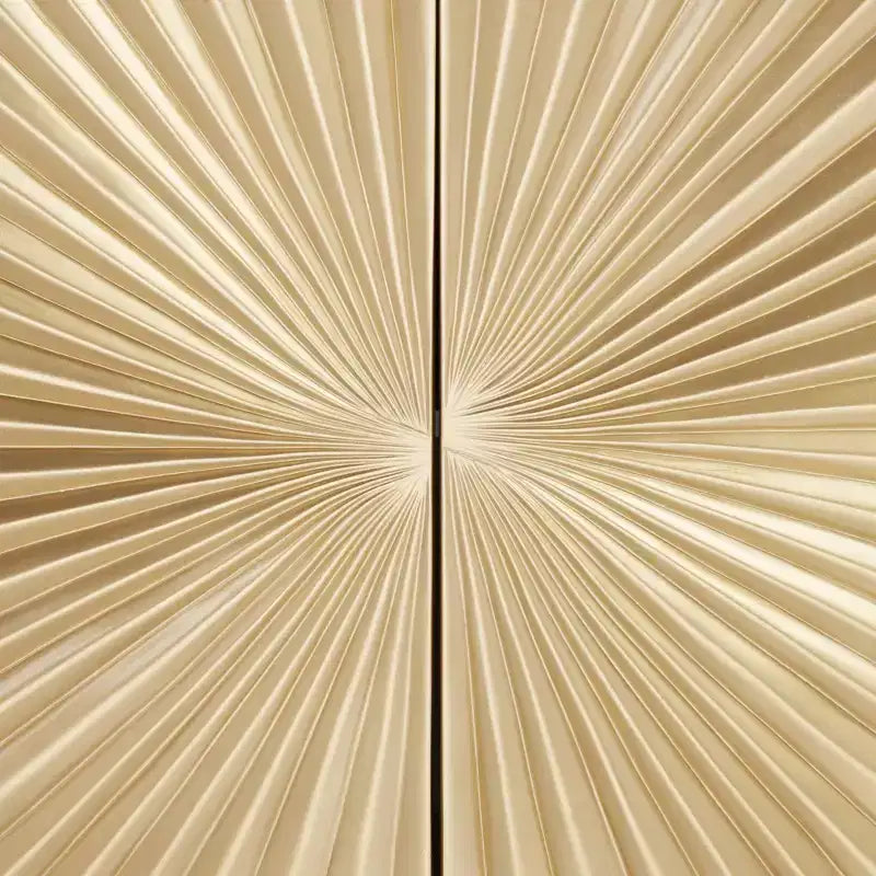 Credenza decorativa Starburst da 81 cm con 2 ante bianca e oro