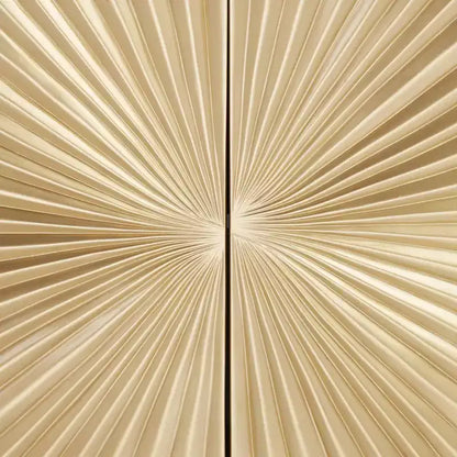 Credenza decorativa Starburst da 81 cm con 2 ante bianca e oro